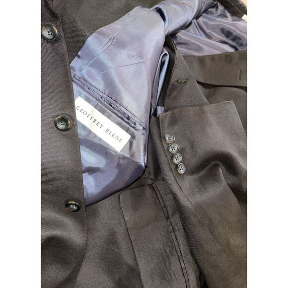 Geoffrey Beene Blazer Men 48R 52%‎ Linen 48% Tencel Sports Coat Jacket Cooling - Picture 1 of 16